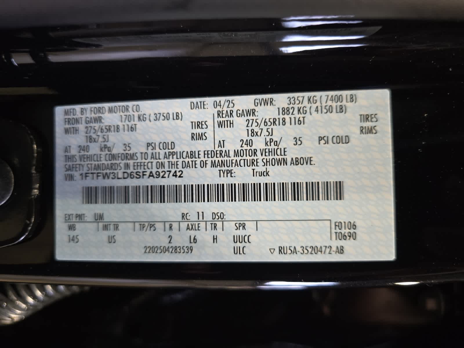 new 2025 Ford F-150 car, priced at $55,454