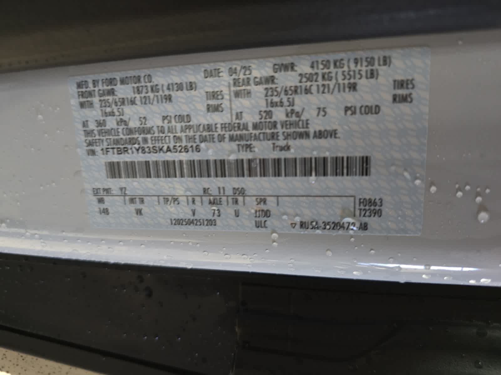 new 2025 Ford Transit car, priced at $48,904