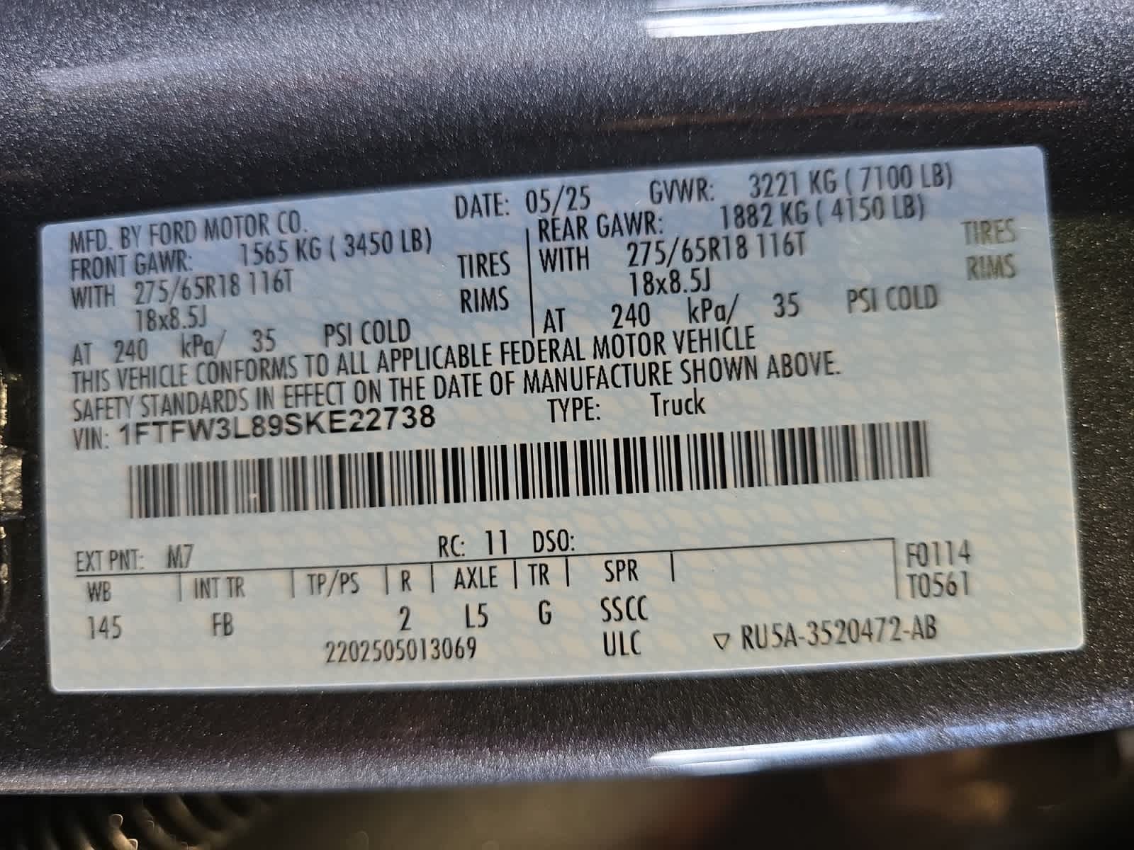 new 2025 Ford F-150 car, priced at $57,561