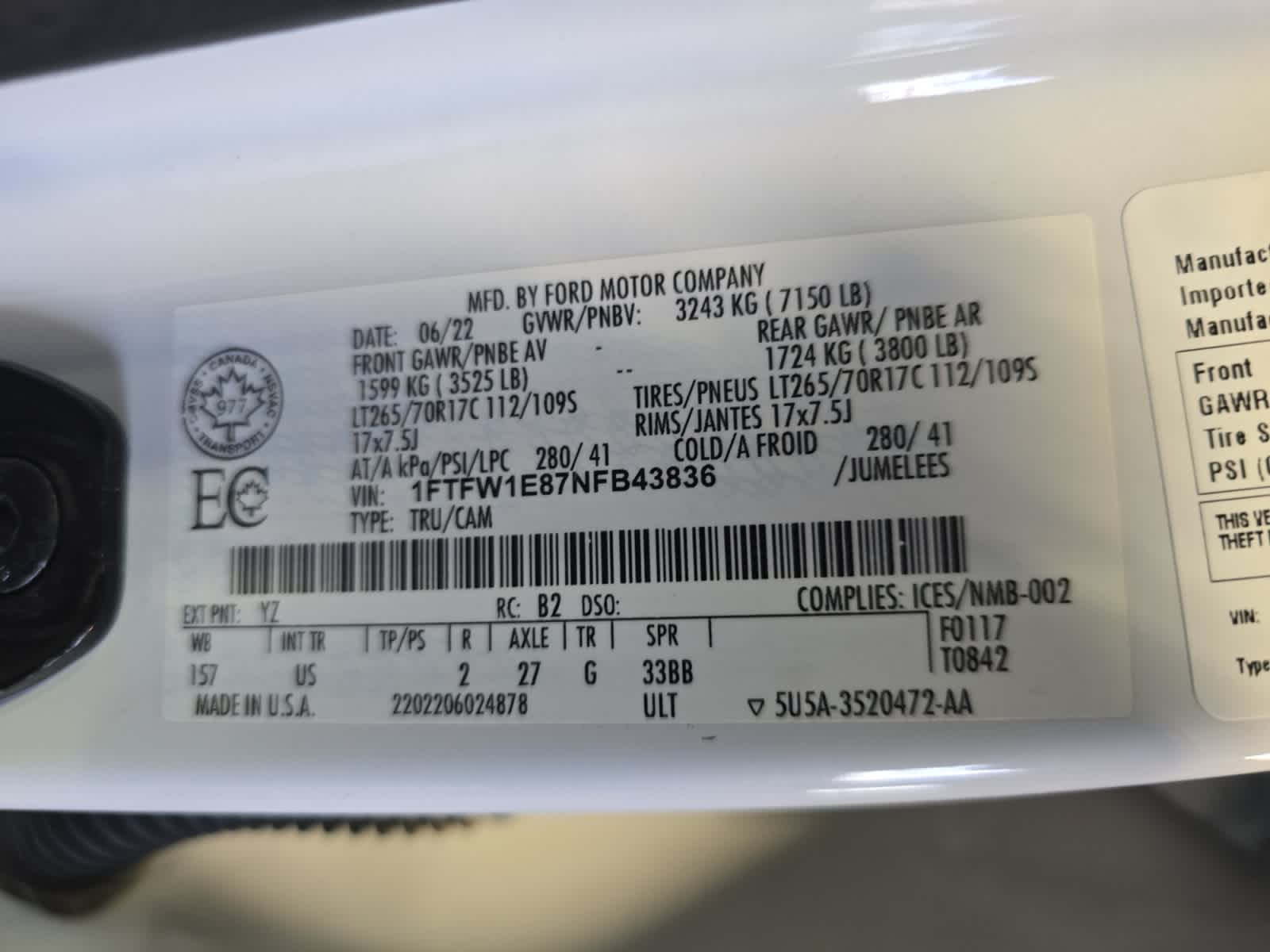used 2022 Ford F-150 car, priced at $41,998