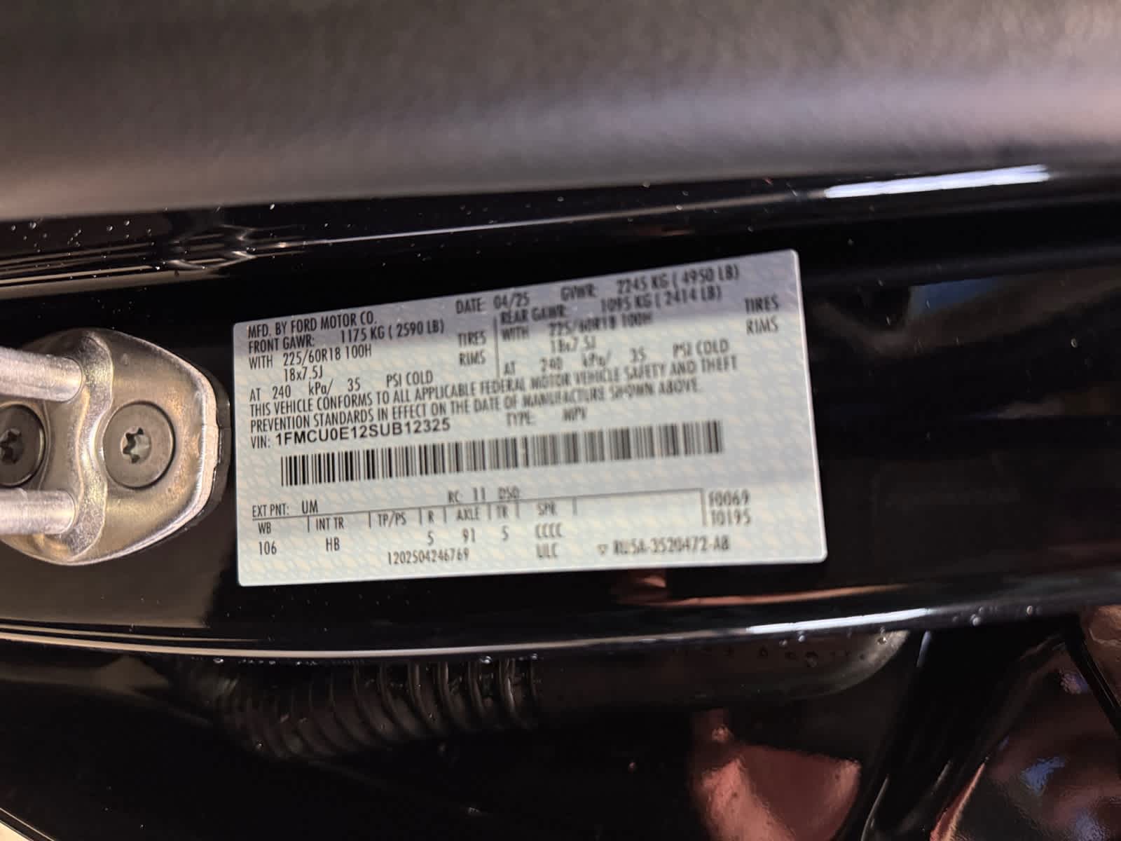 new 2025 Ford Escape car, priced at $36,252
