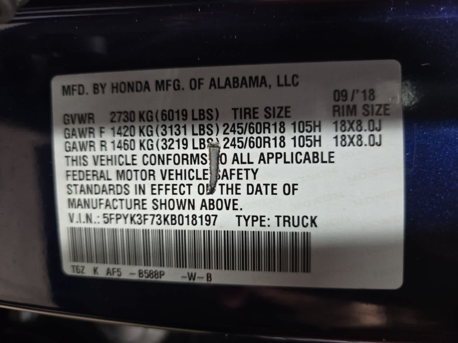 used 2019 Honda Ridgeline car, priced at $27,998