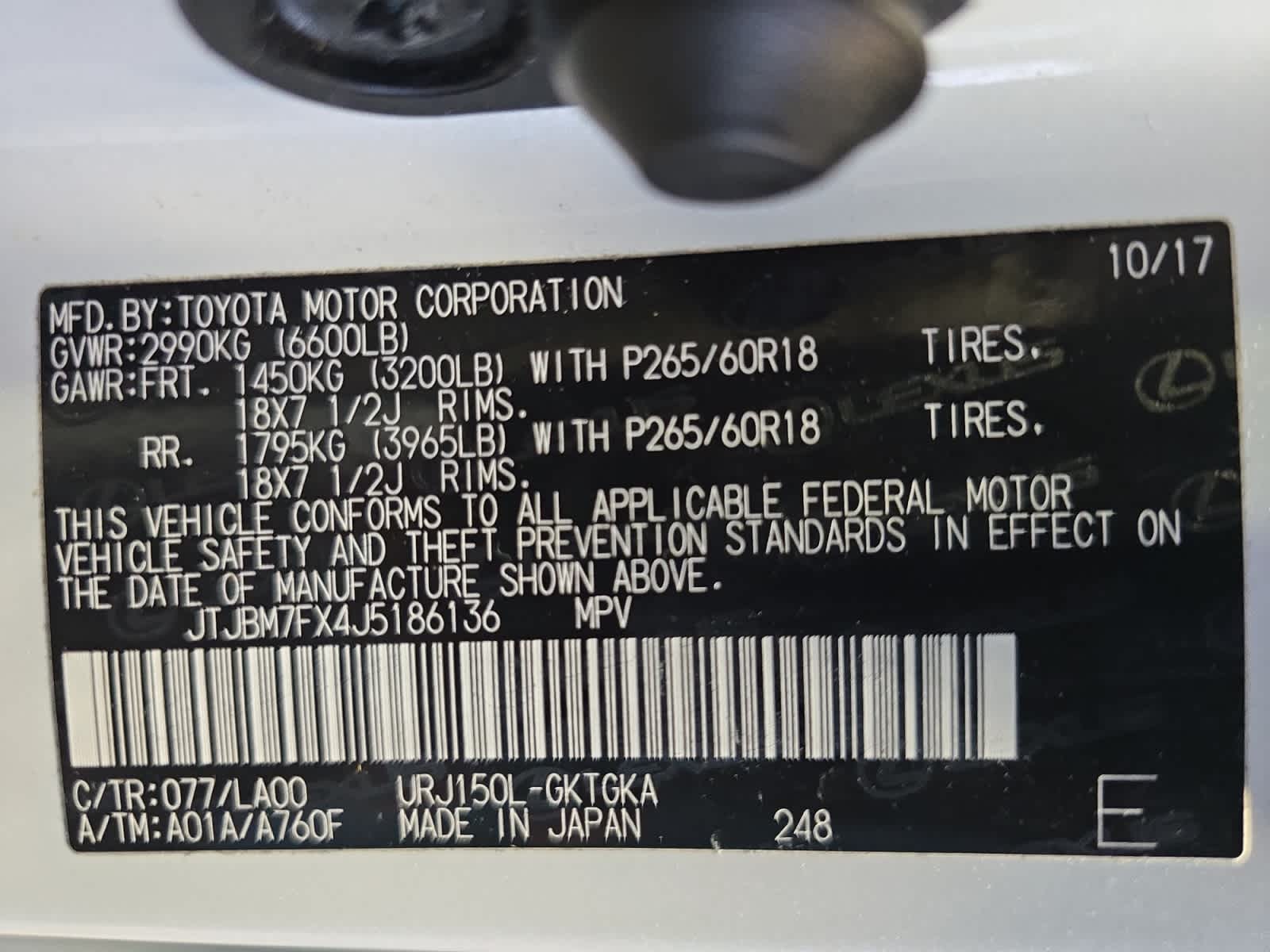 used 2018 Lexus GX 460 car, priced at $33,798