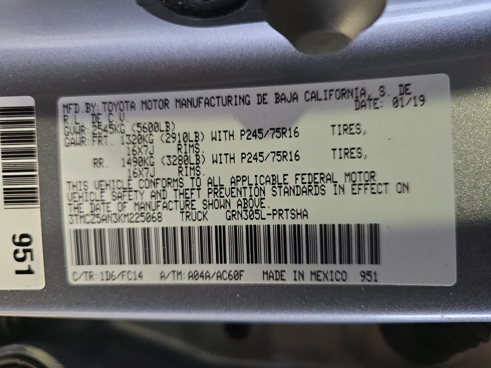 used 2019 Toyota Tacoma car, priced at $29,888
