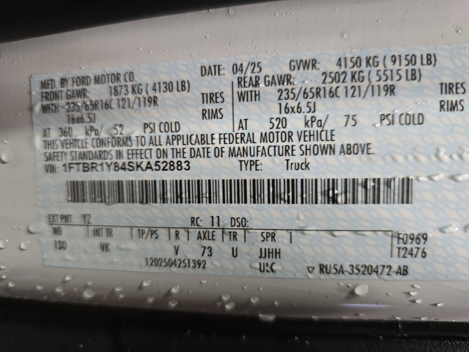 new 2025 Ford Transit car, priced at $48,092