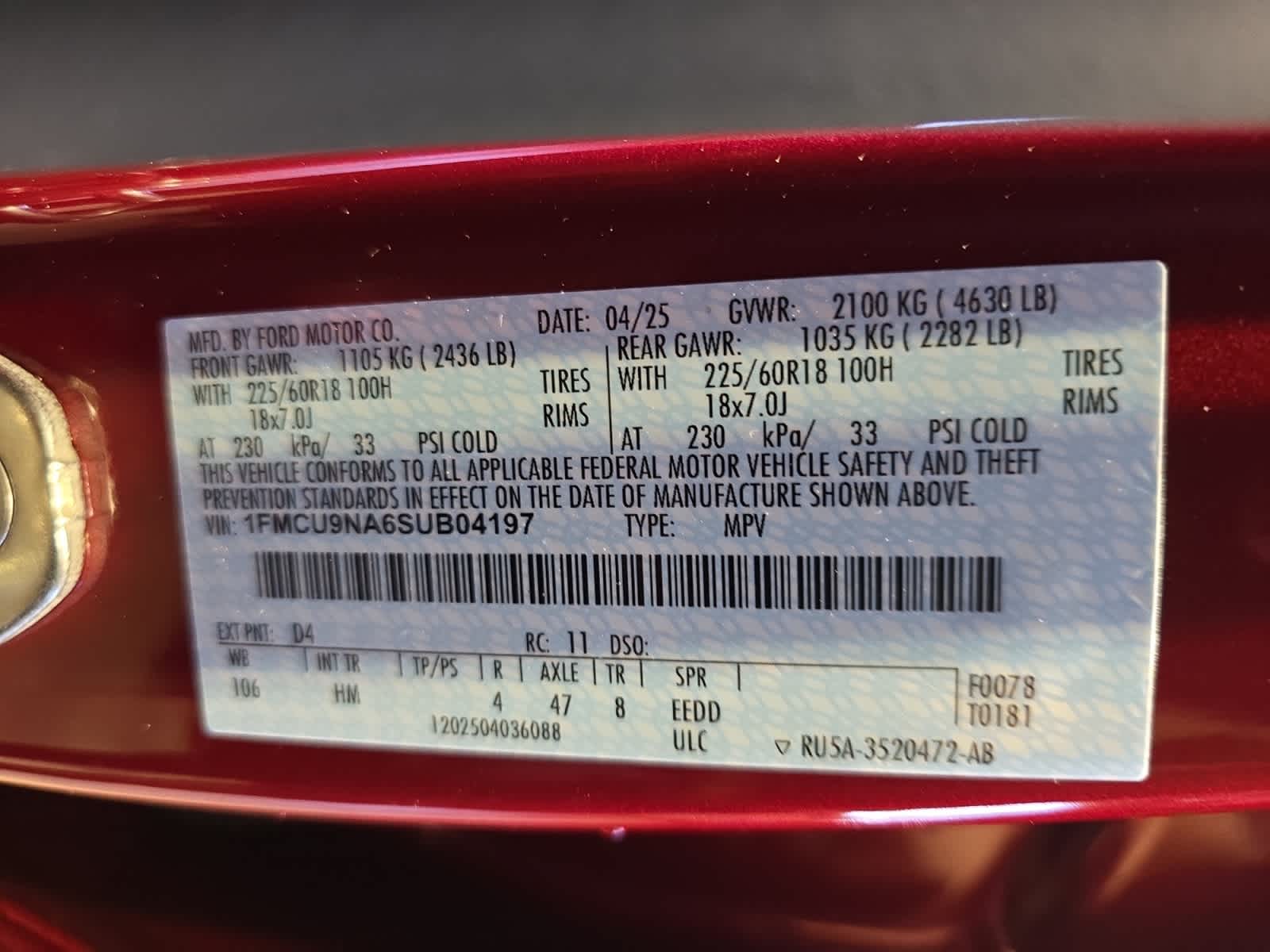new 2025 Ford Escape car, priced at $36,303