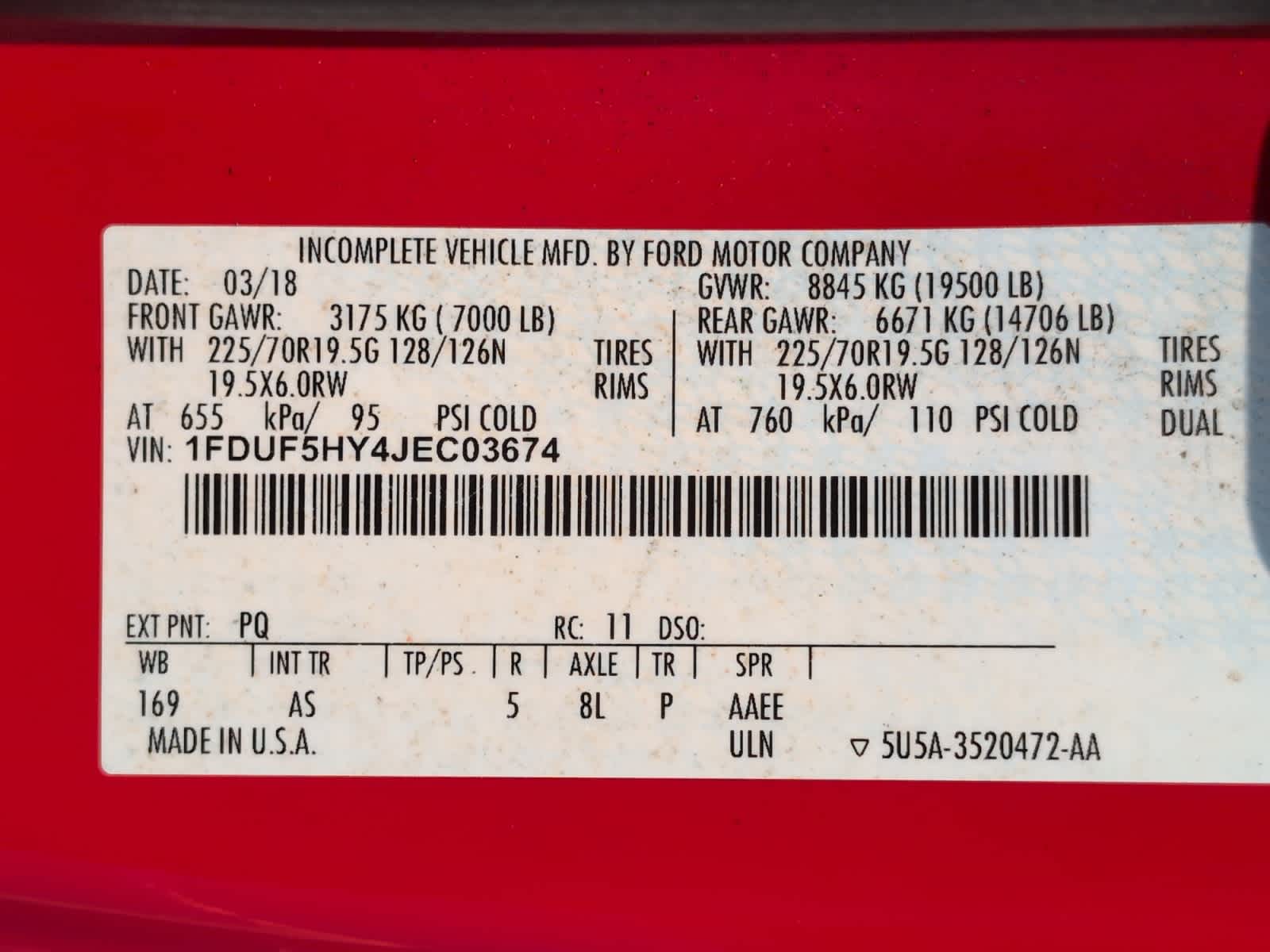 used 2018 Ford F-550 Chassis car, priced at $49,998
