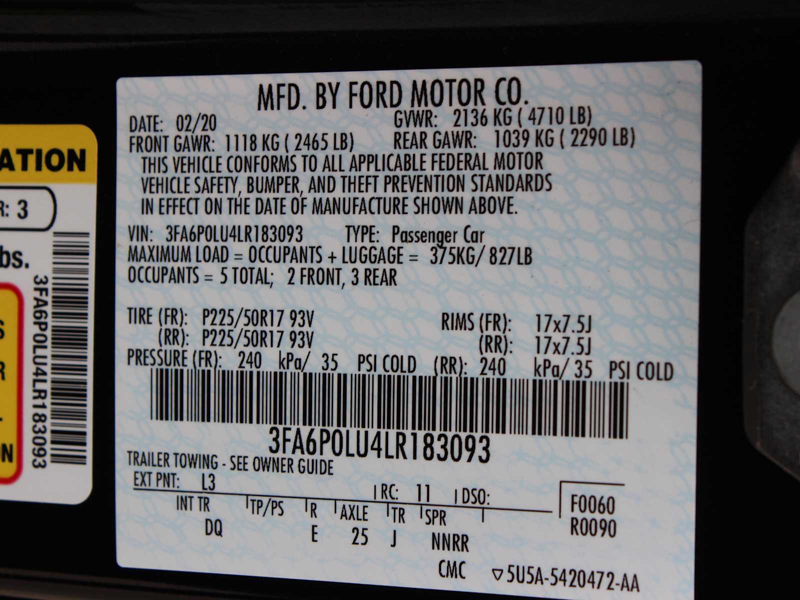 used 2020 Ford Fusion Hybrid car, priced at $19,998