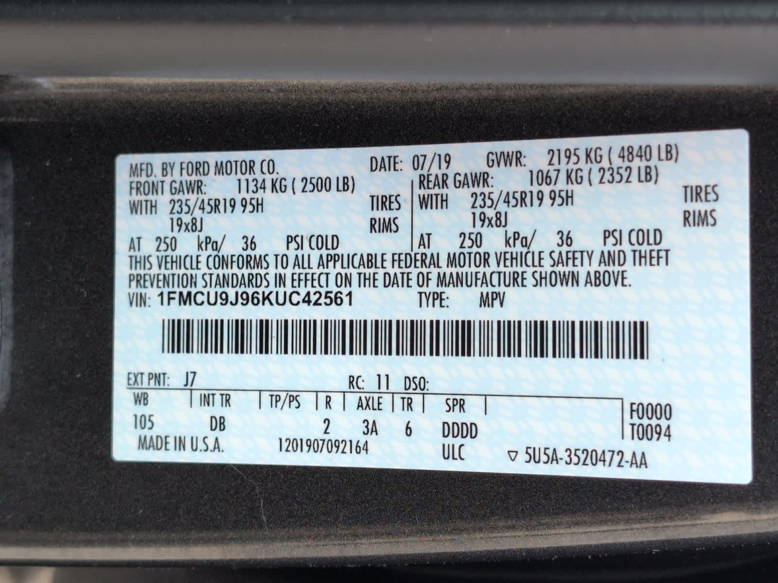 used 2019 Ford Escape car, priced at $20,998