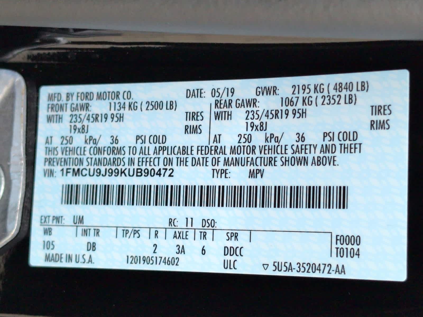 used 2019 Ford Escape car, priced at $18,998