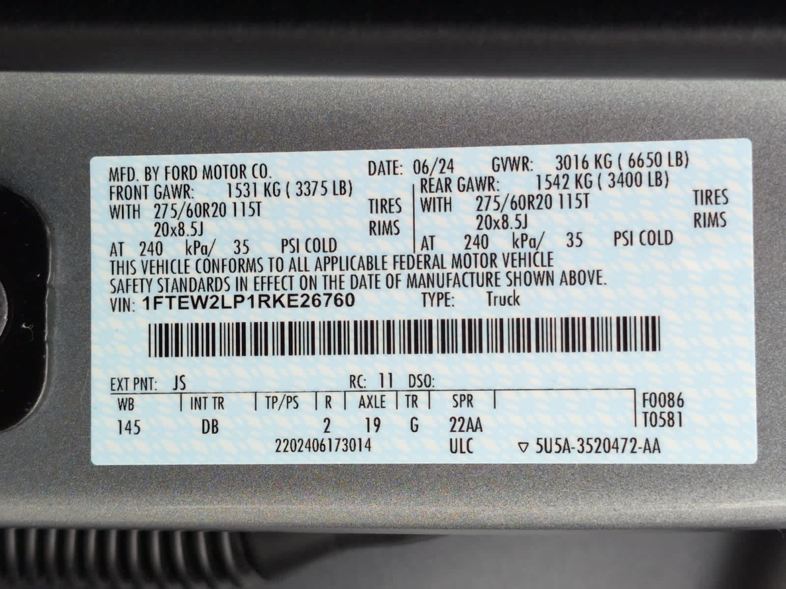used 2024 Ford F-150 car