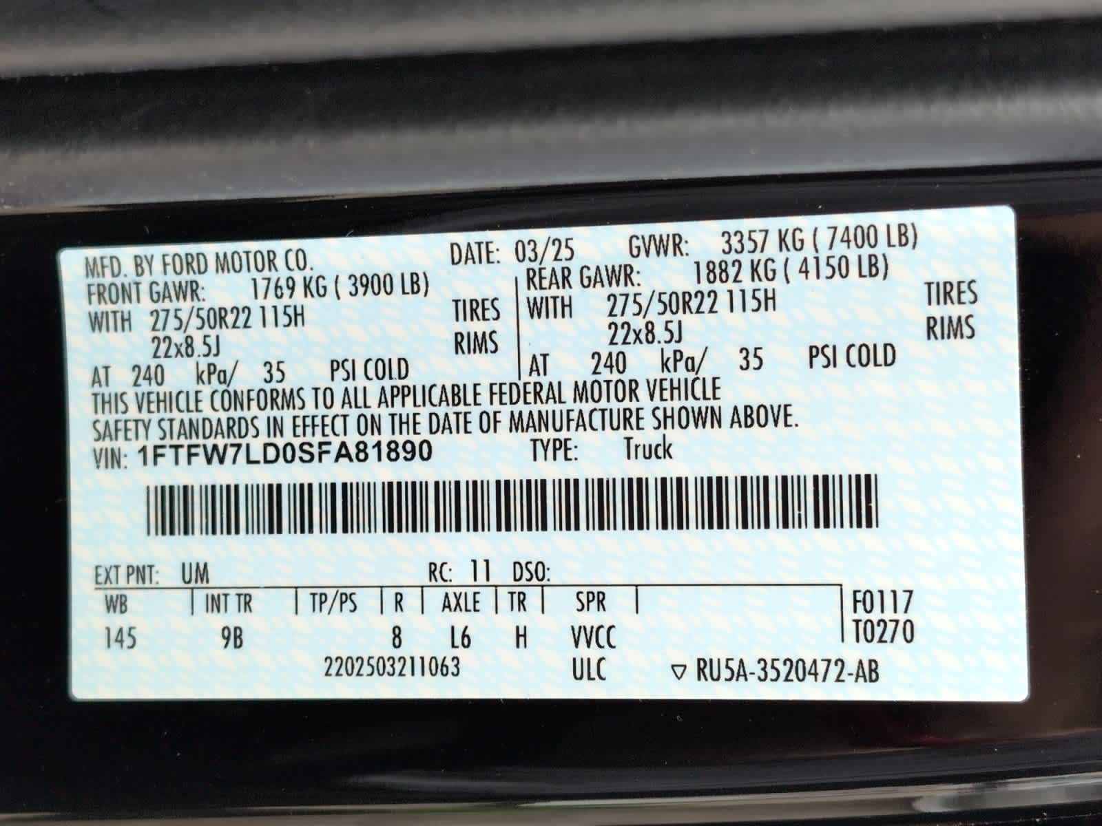 new 2025 Ford F-150 car, priced at $76,630