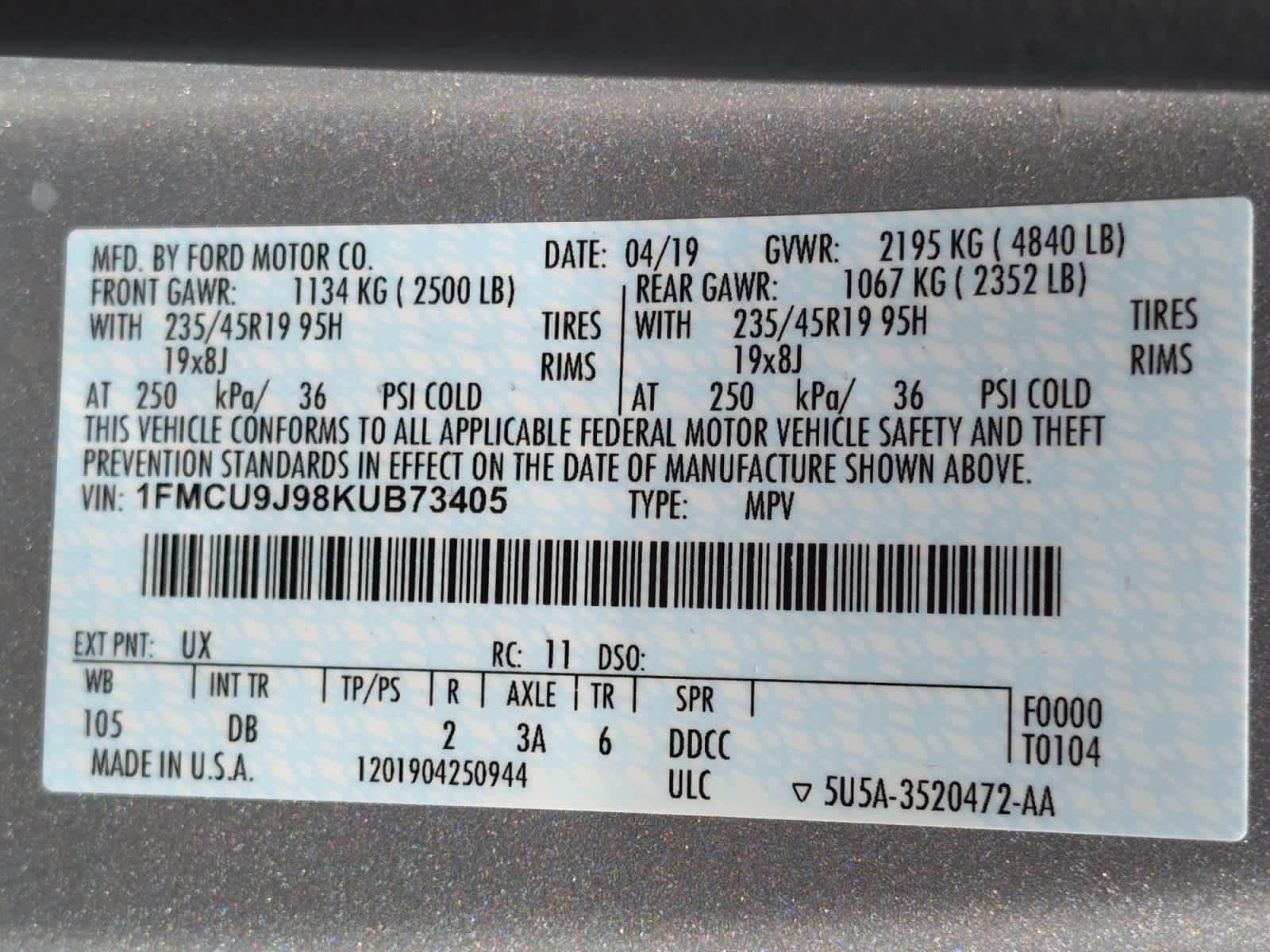 used 2019 Ford Escape car, priced at $18,998