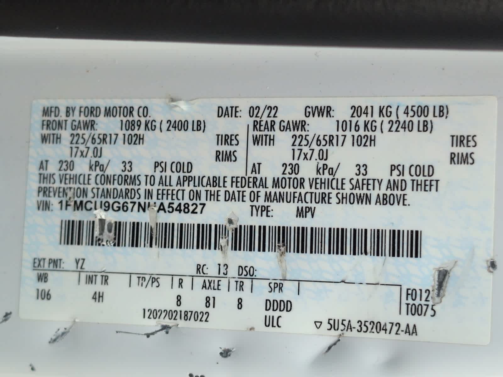 used 2022 Ford Escape car, priced at $23,998