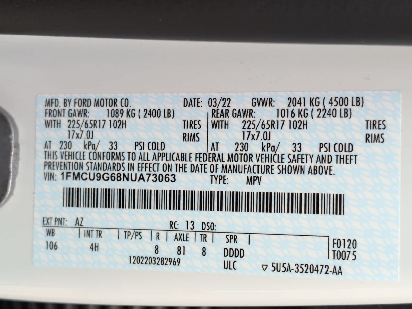 used 2022 Ford Escape car, priced at $23,998