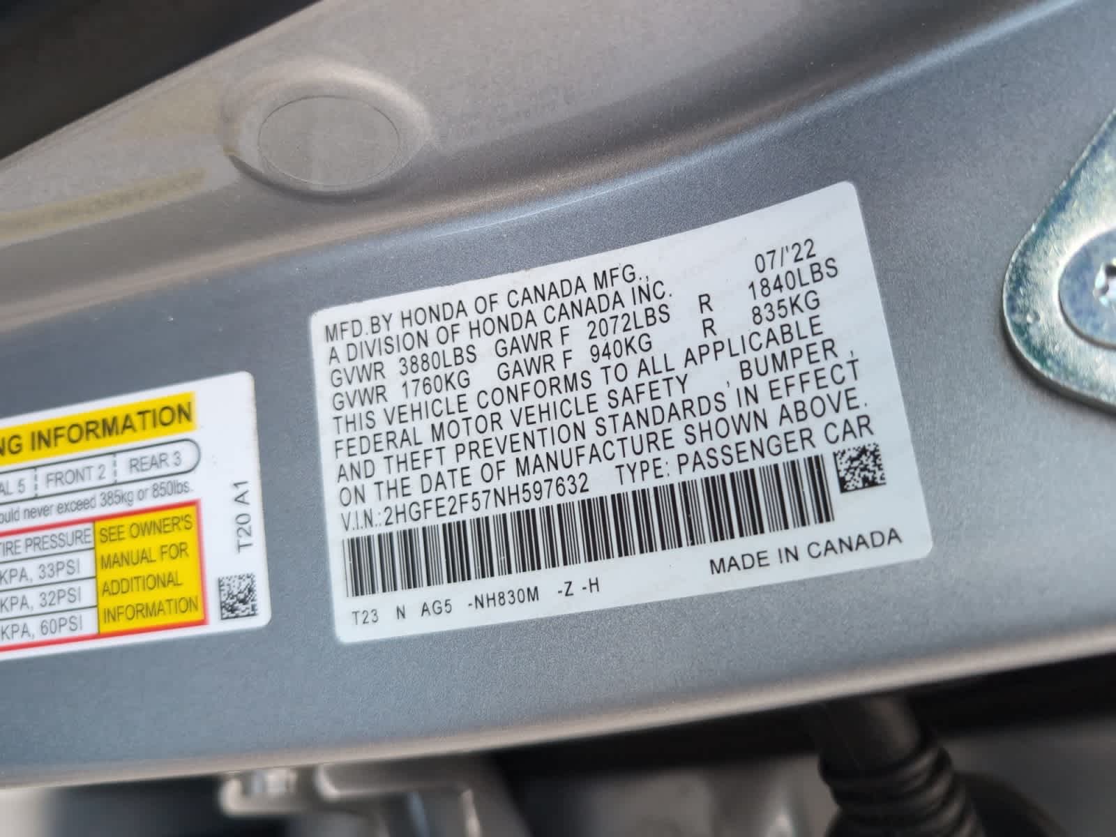used 2022 Honda Civic car, priced at $25,498