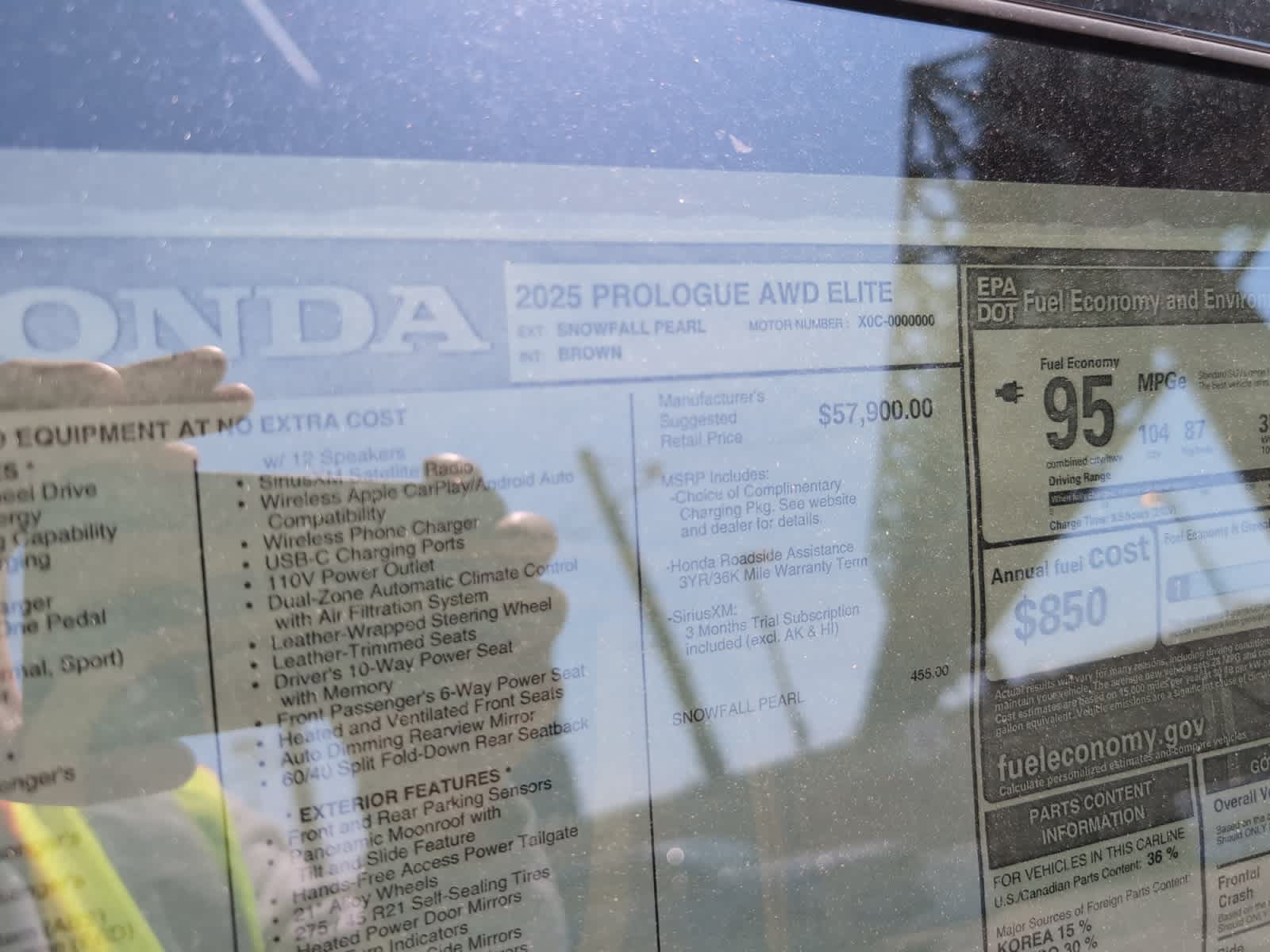 new 2025 Honda Prologue car, priced at $59,805