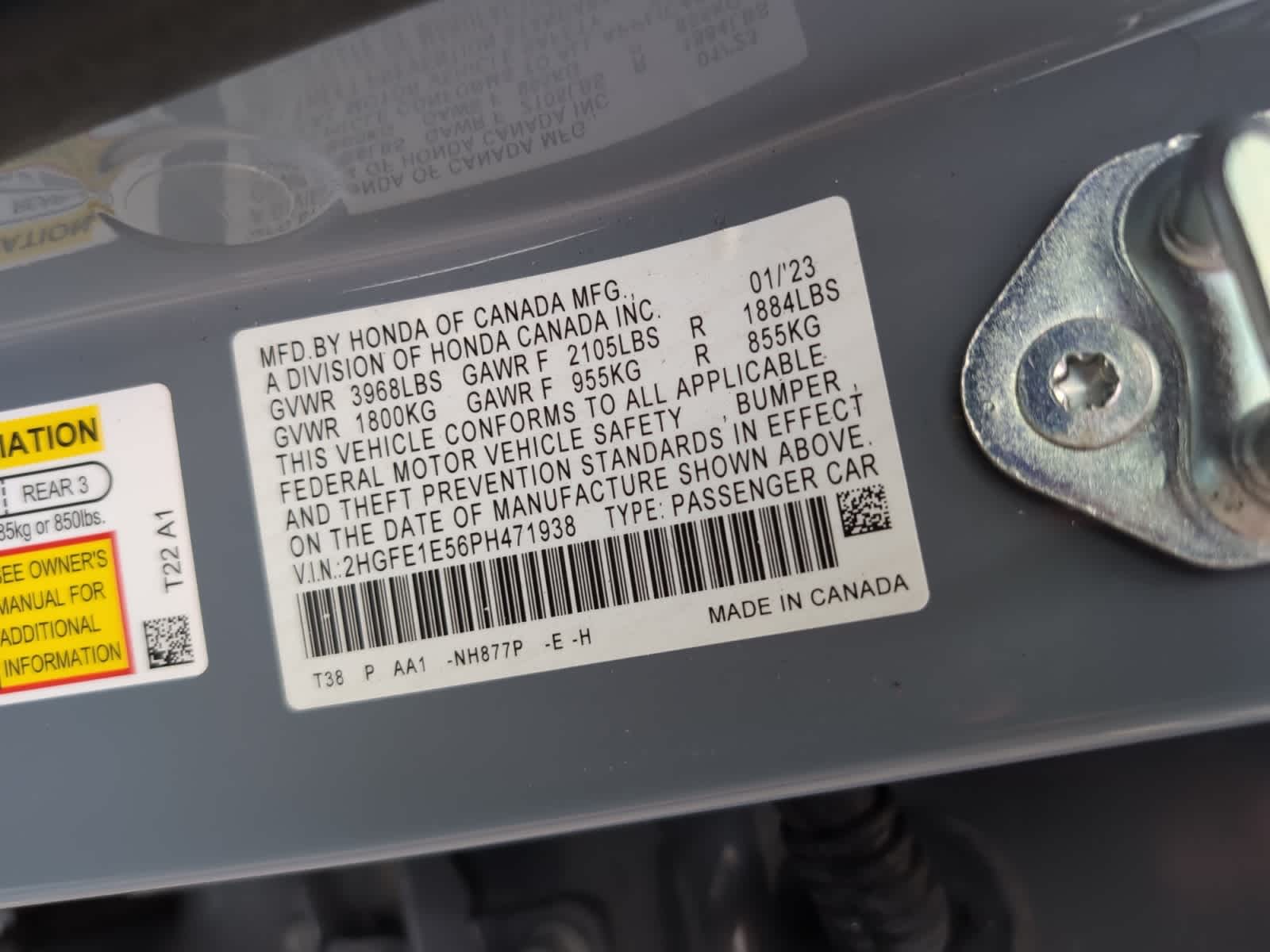 used 2023 Honda Civic Si car, priced at $28,998