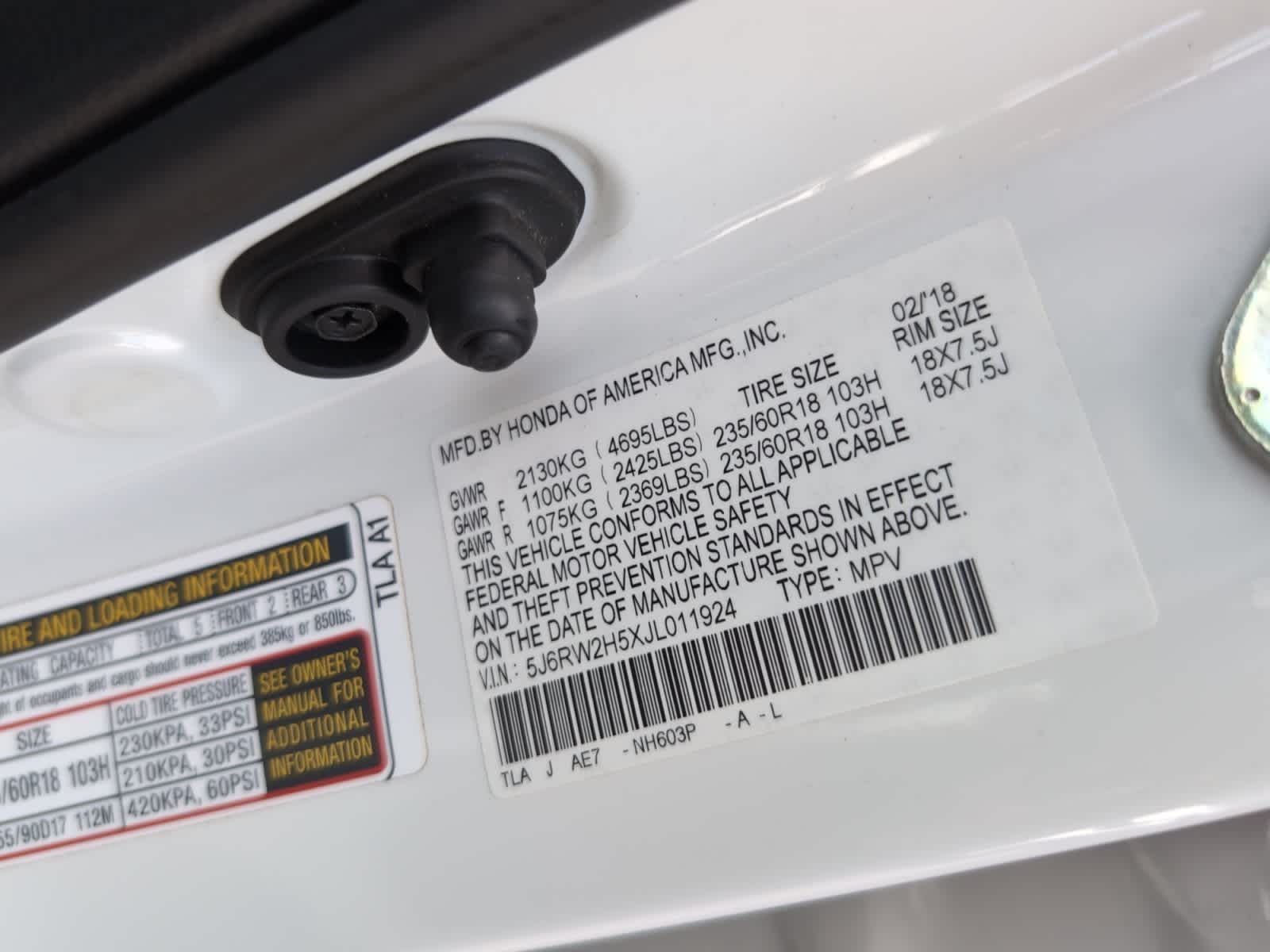 used 2018 Honda CR-V car, priced at $19,698