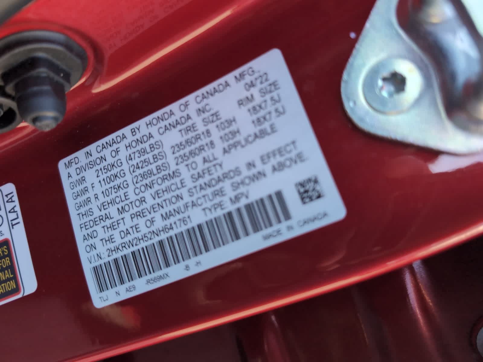 used 2022 Honda CR-V car, priced at $29,698