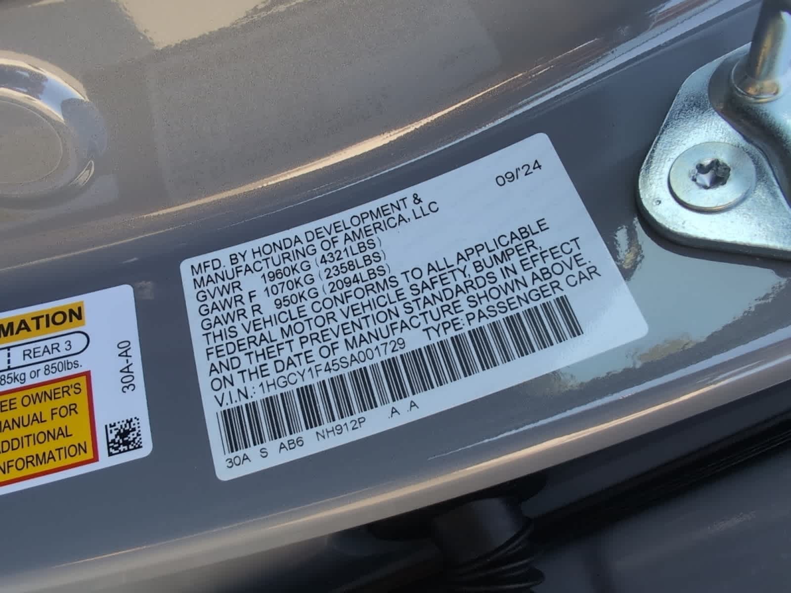 new 2025 Honda Accord car, priced at $32,165