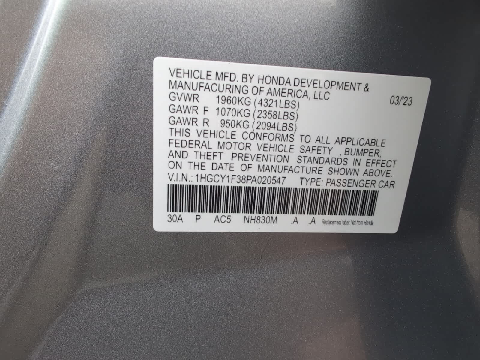 used 2023 Honda Accord car, priced at $27,298