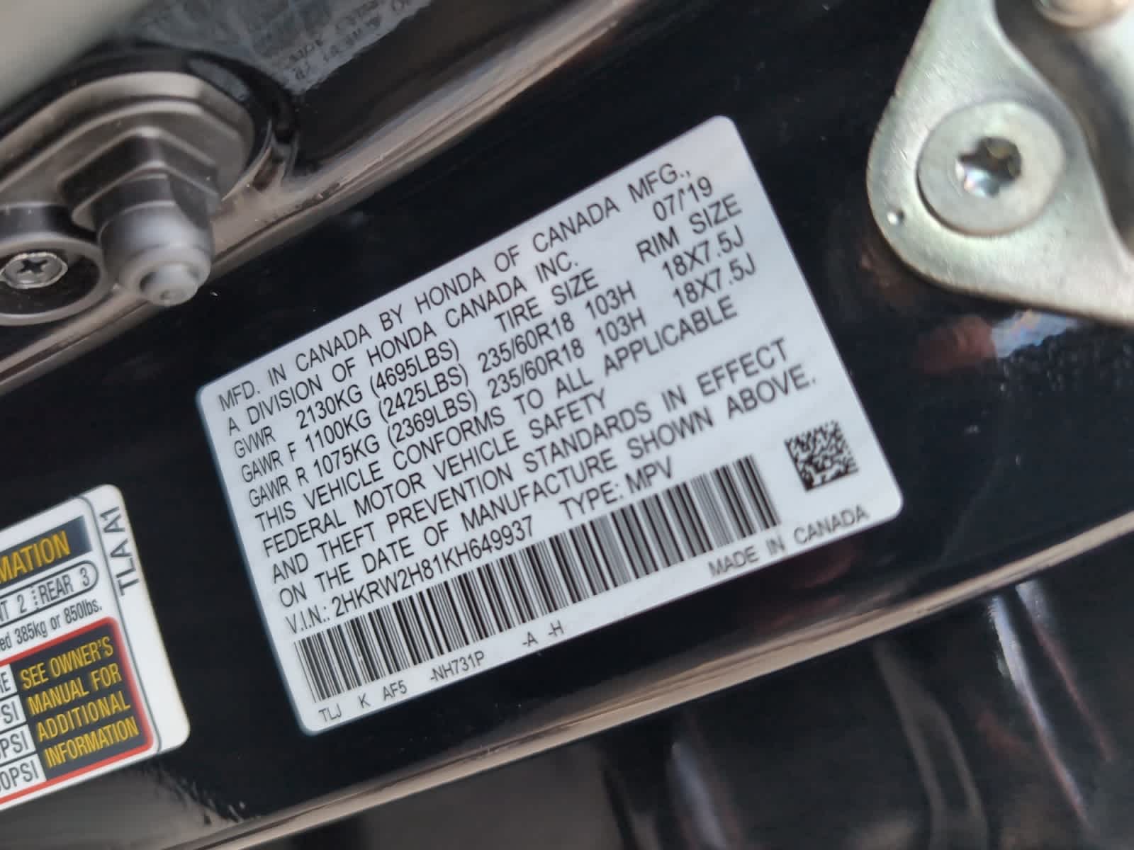used 2019 Honda CR-V car, priced at $22,698