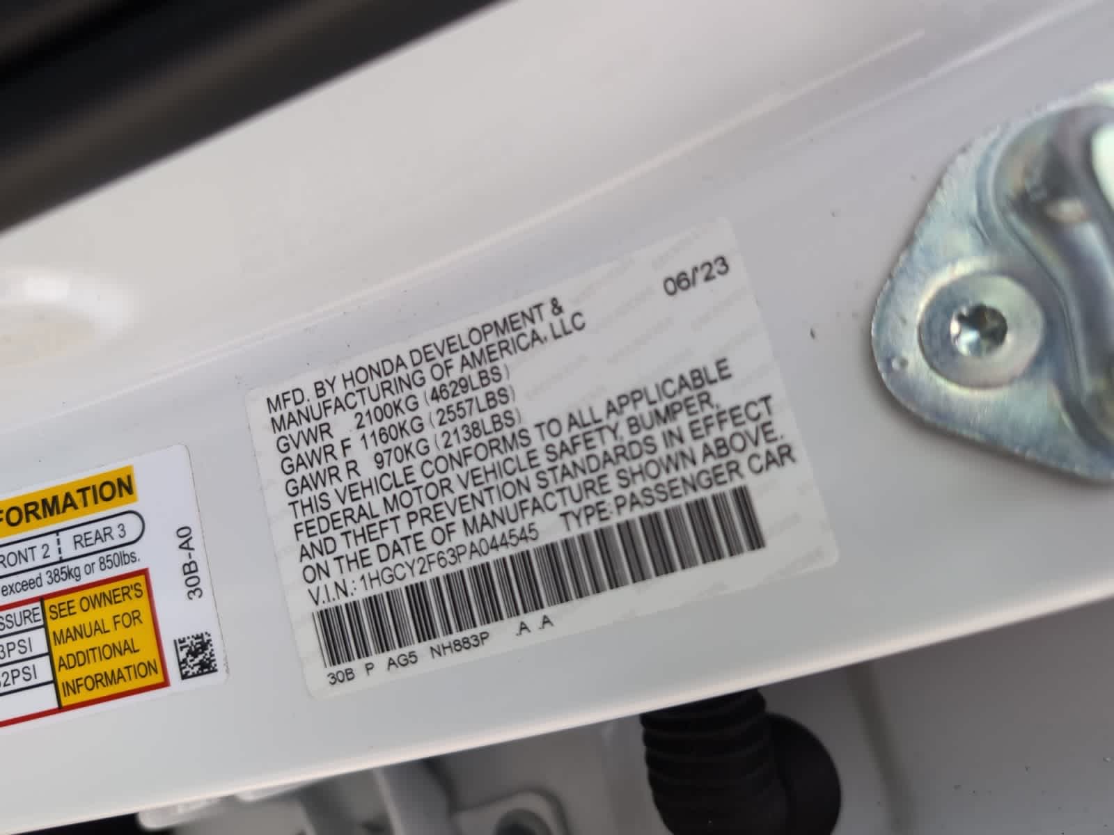 used 2023 Honda Accord Hybrid car, priced at $29,298