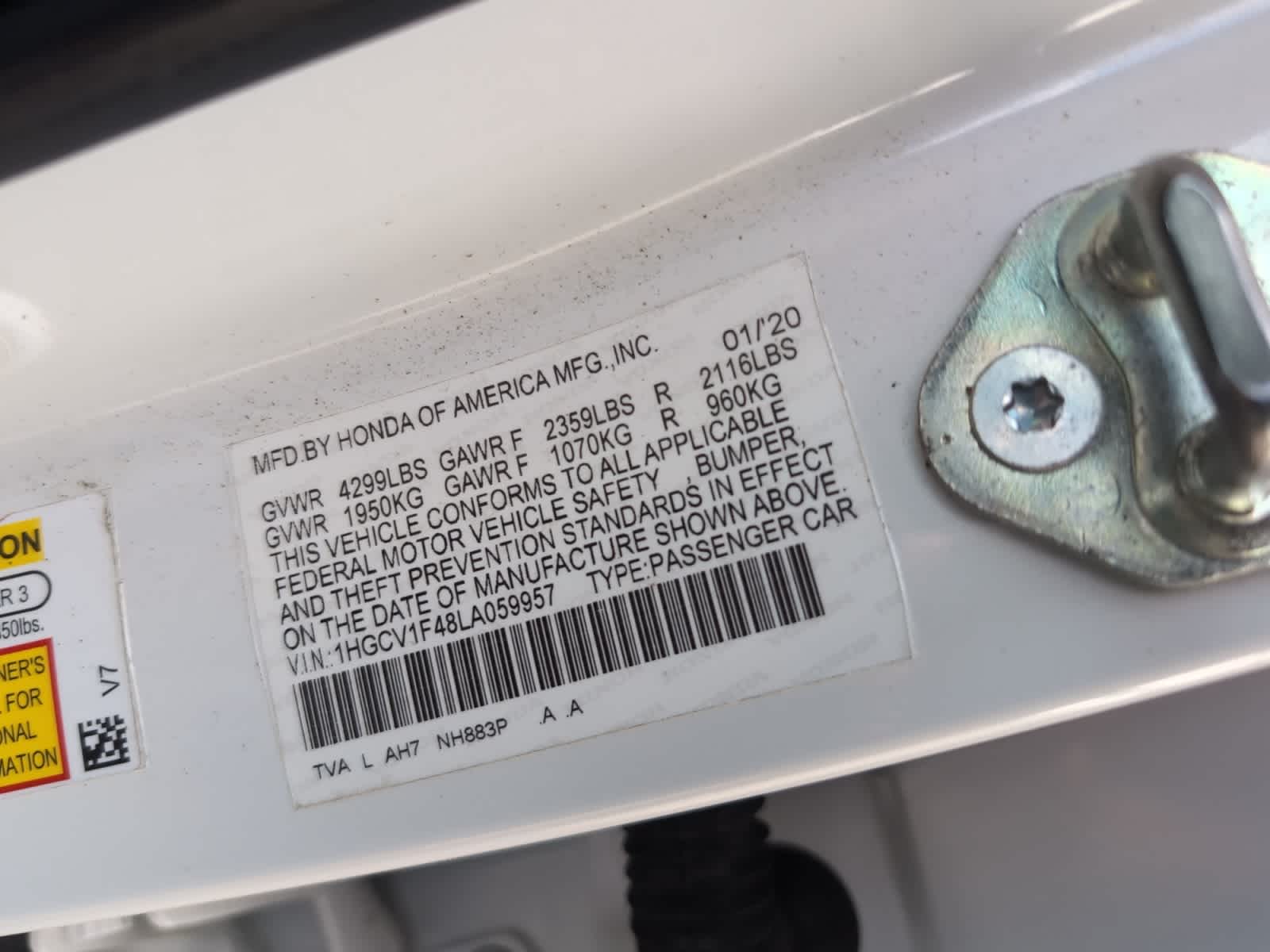 used 2020 Honda Accord car, priced at $22,198