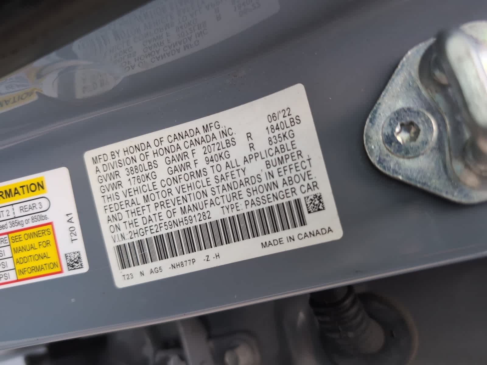 used 2022 Honda Civic car, priced at $24,298