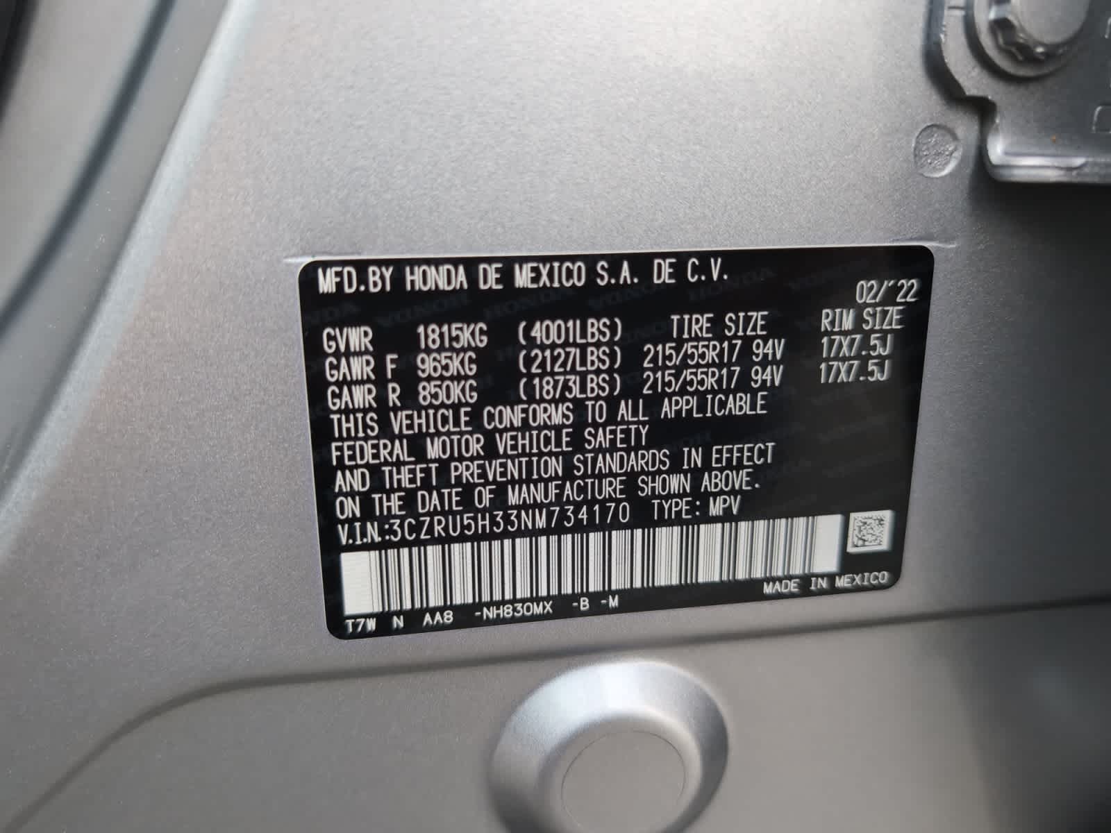 used 2022 Honda HR-V car, priced at $21,898