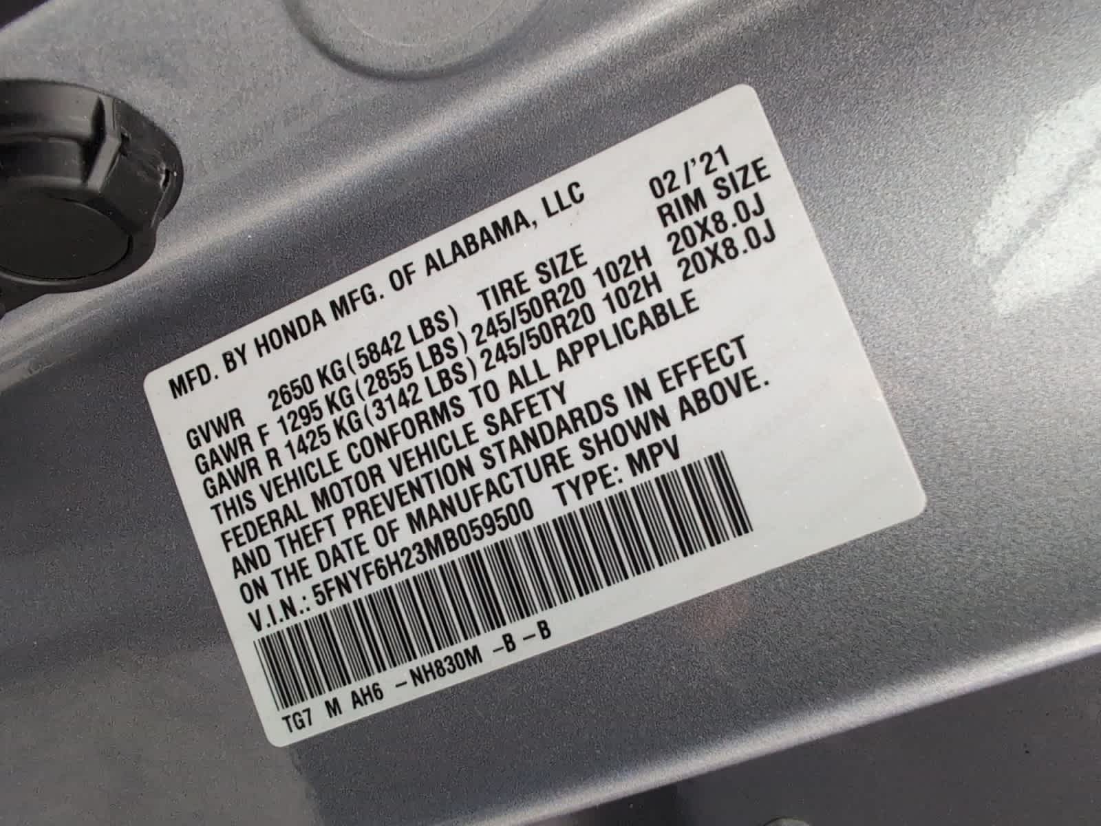 used 2021 Honda Pilot car, priced at $29,398