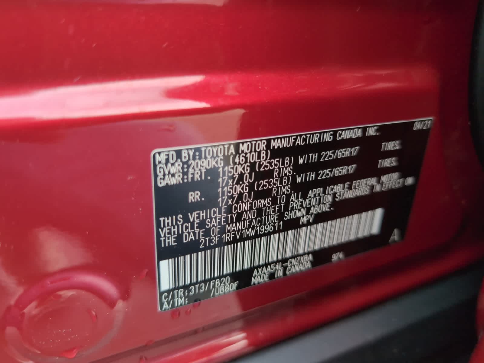 used 2021 Toyota RAV4 car, priced at $26,498