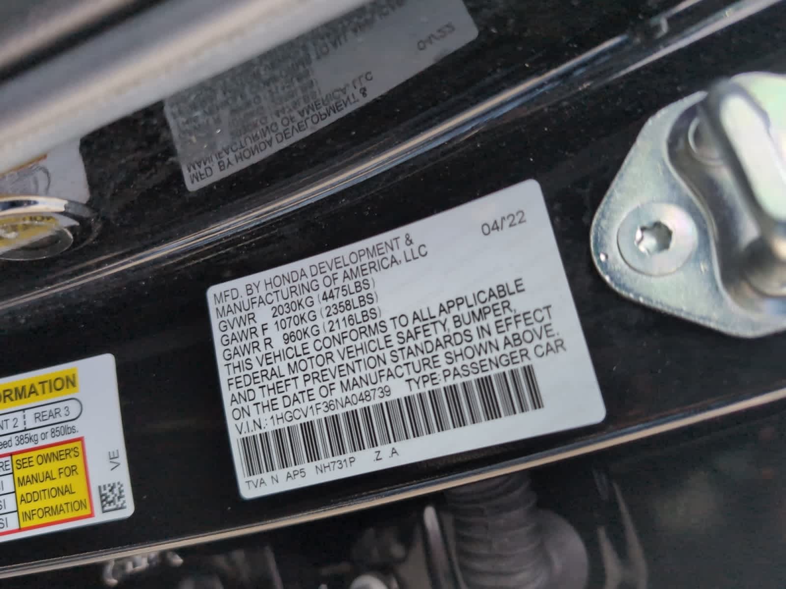used 2022 Honda Accord car, priced at $26,498