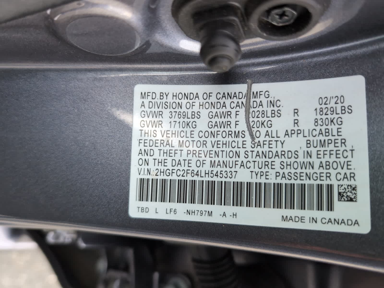 used 2020 Honda Civic car, priced at $20,498