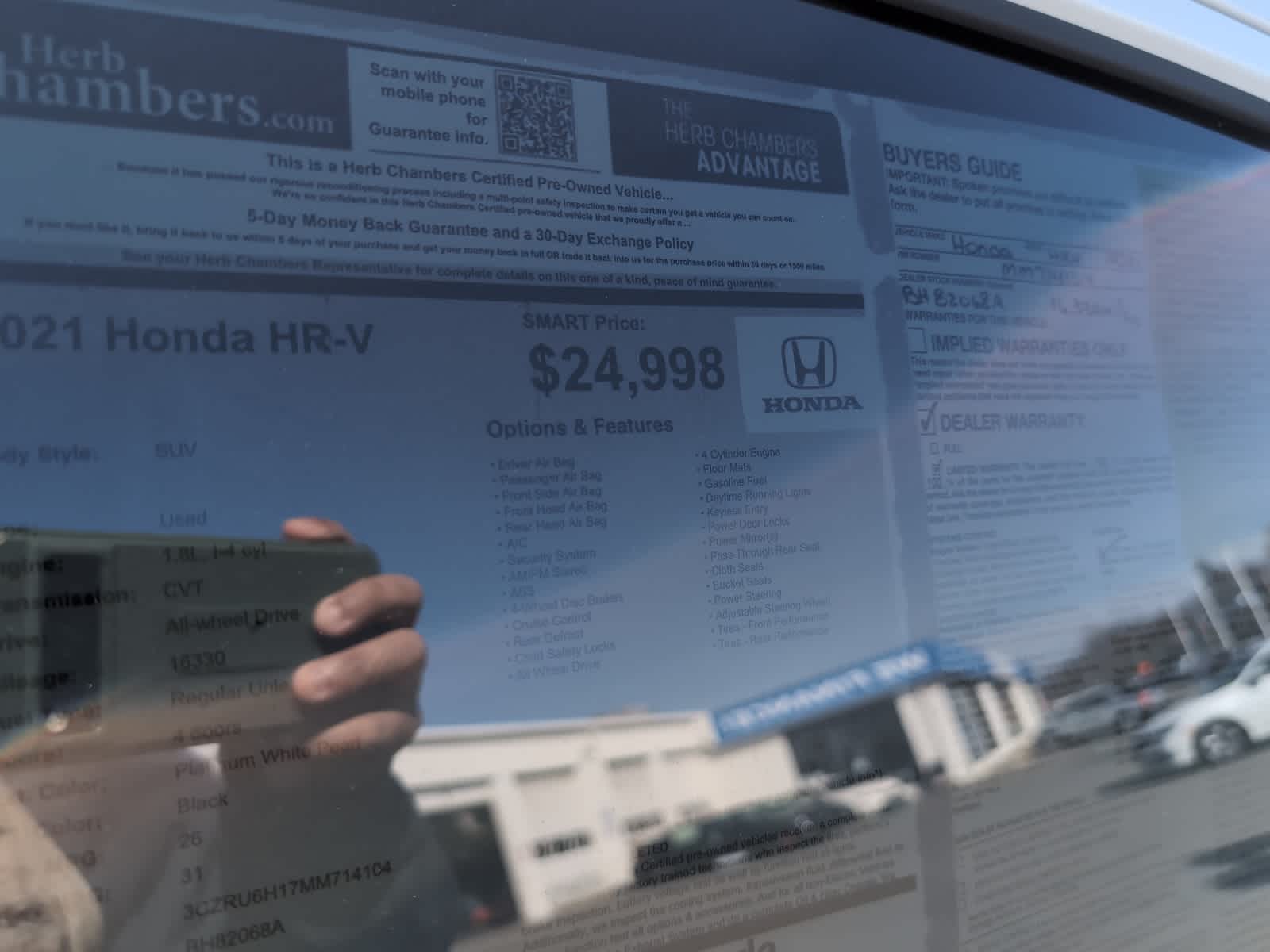 used 2021 Honda HR-V car, priced at $23,898