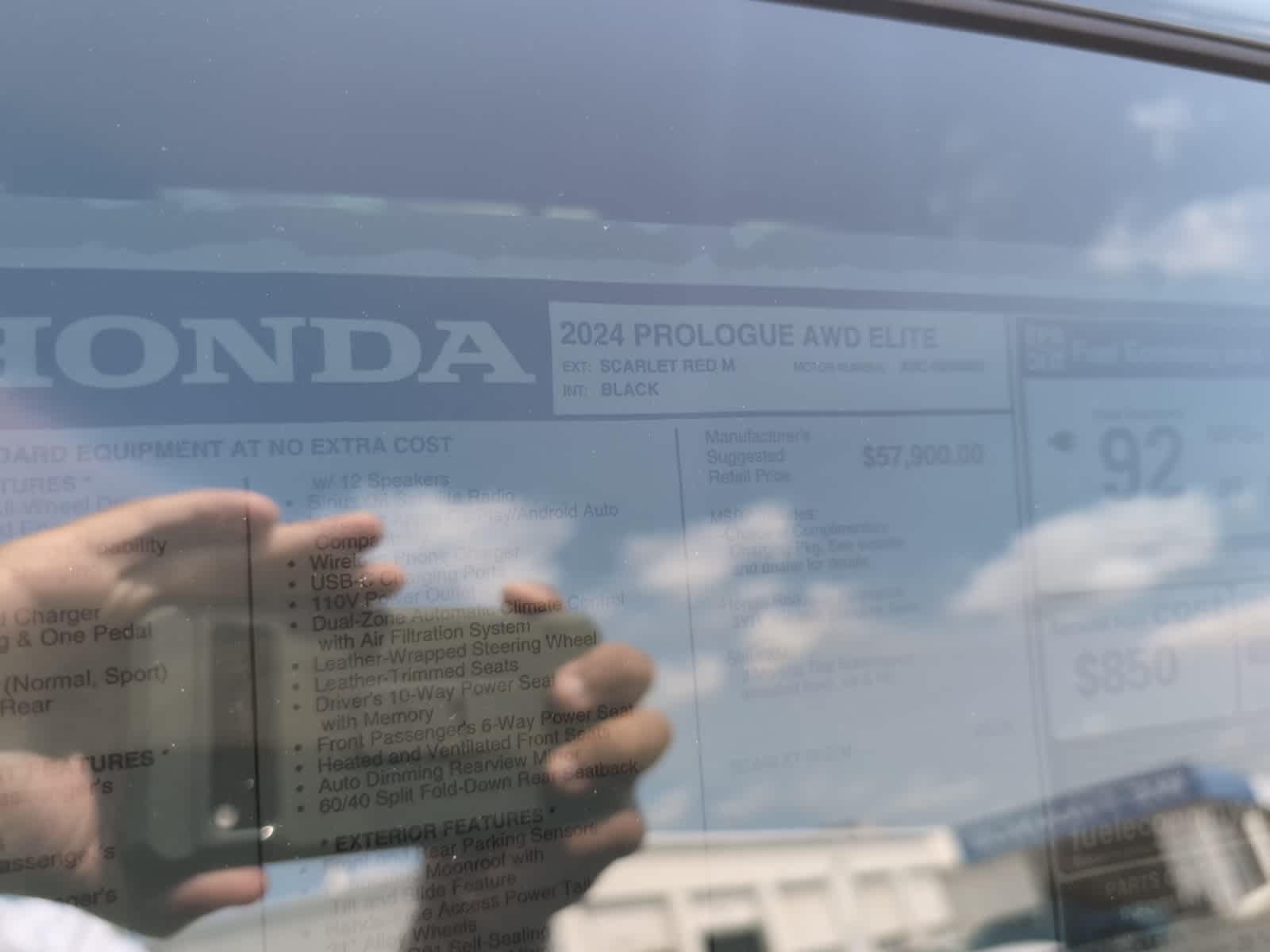 new 2024 Honda Prologue car, priced at $59,750