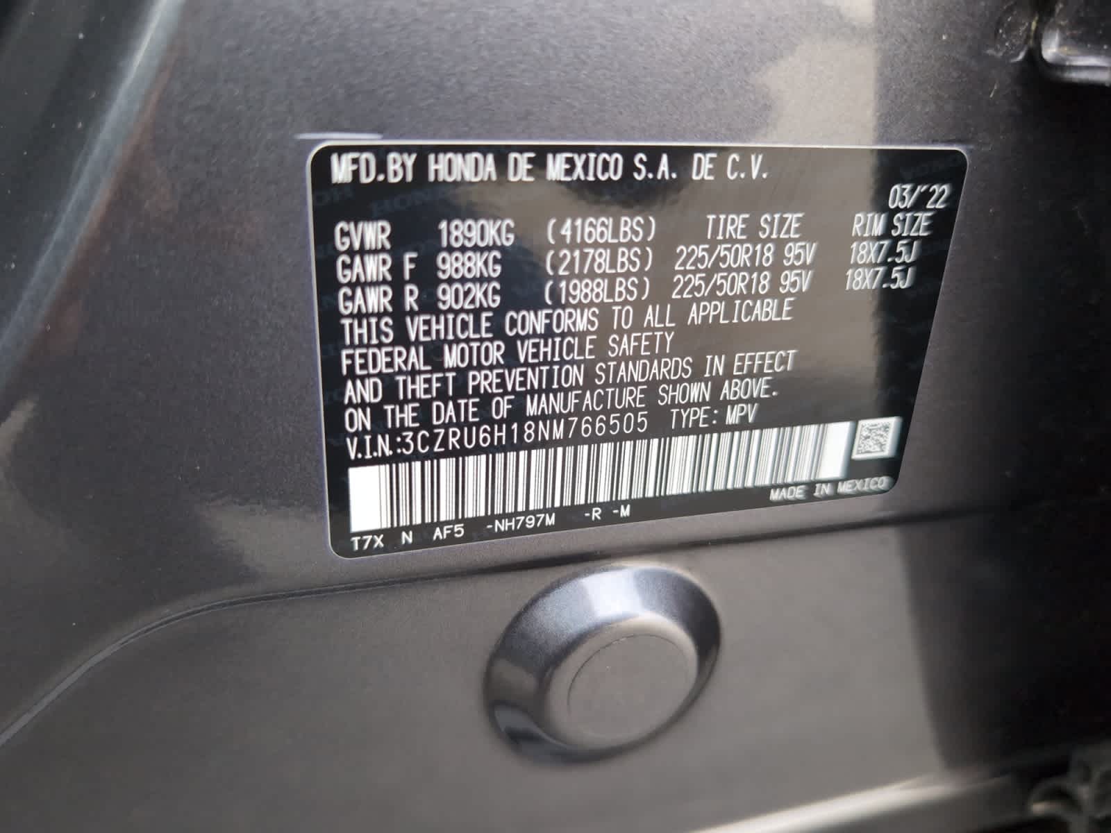 used 2022 Honda HR-V car, priced at $25,098