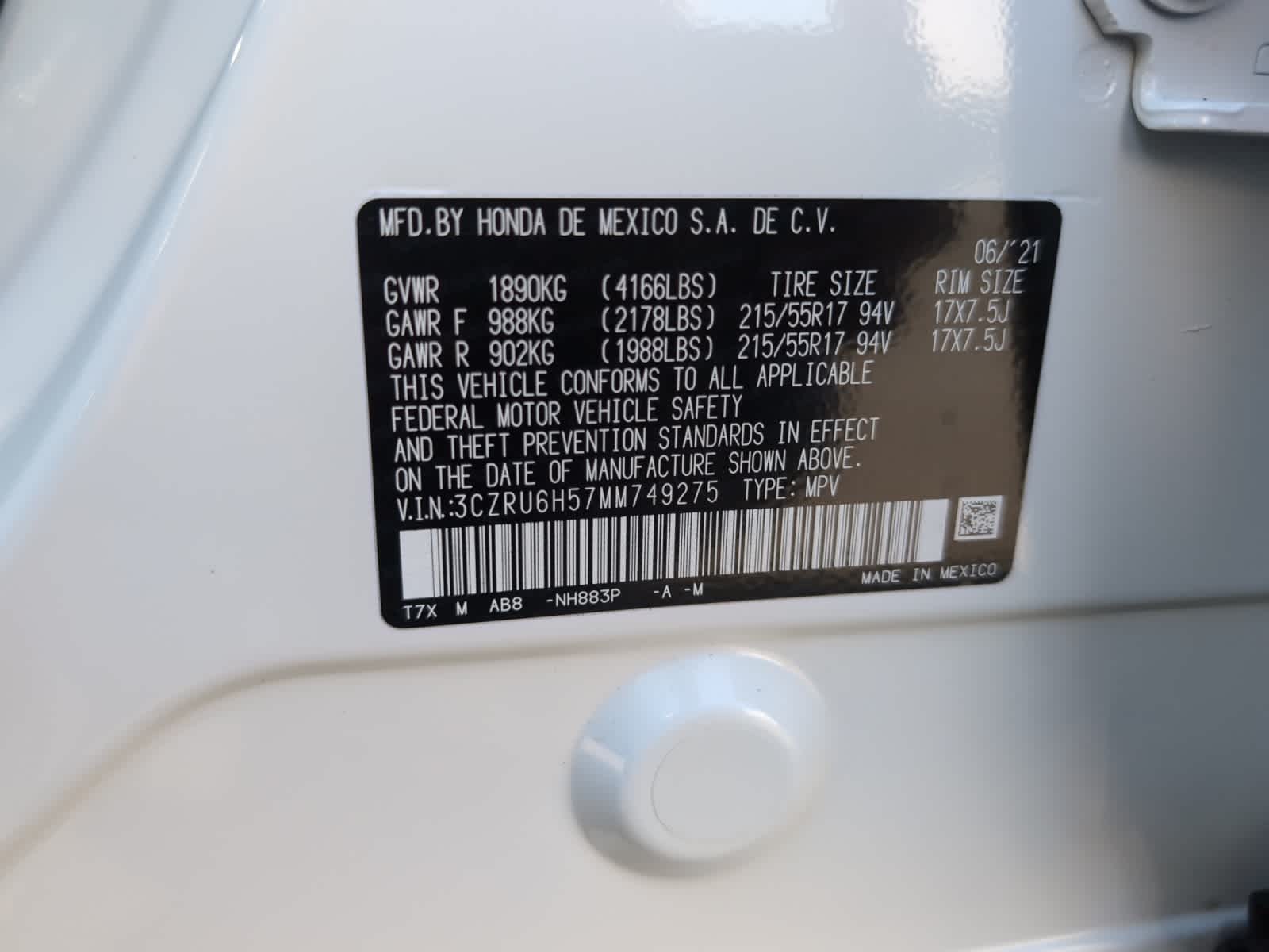 used 2021 Honda HR-V car, priced at $23,998