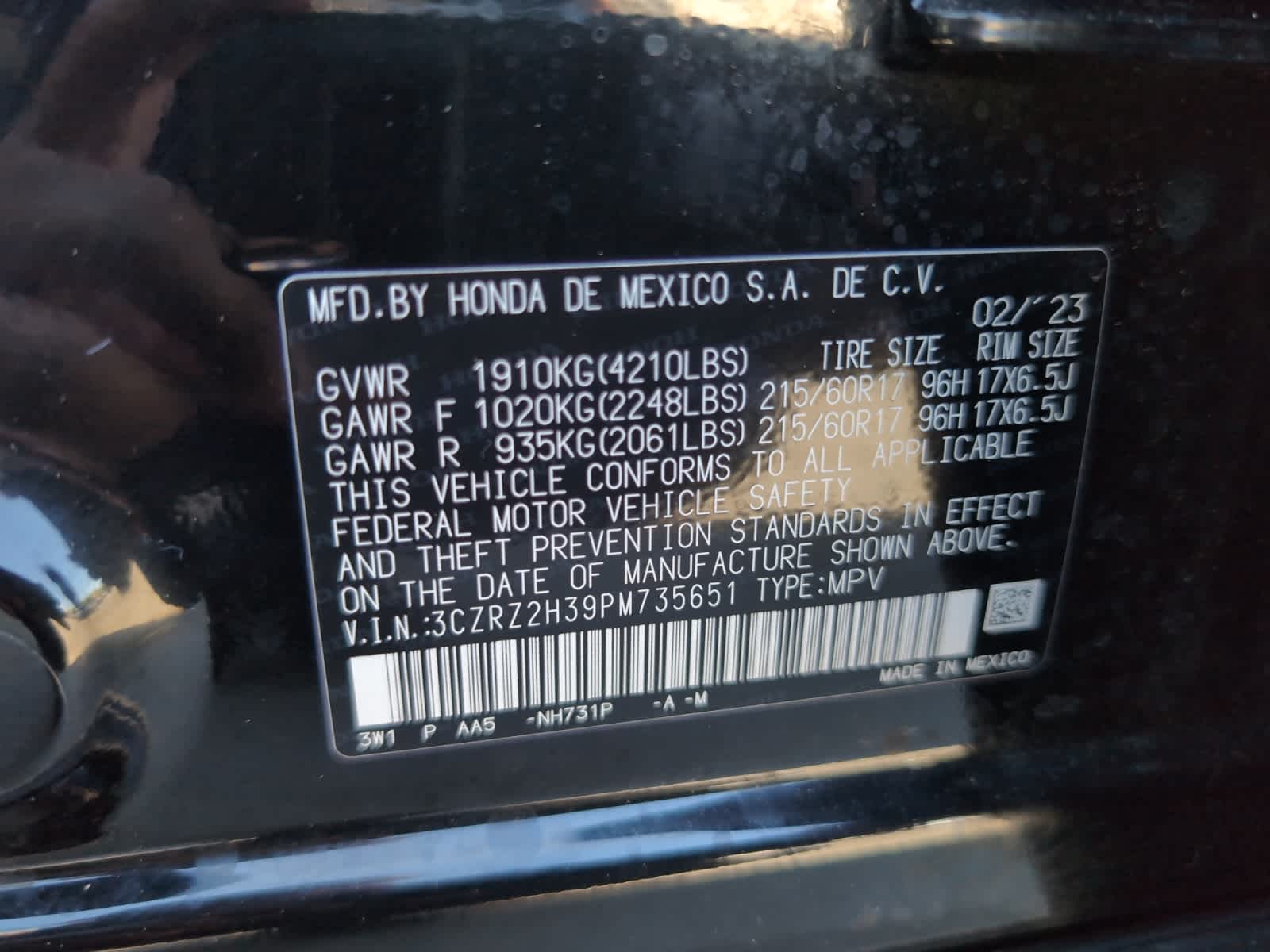 used 2023 Honda HR-V car, priced at $25,498