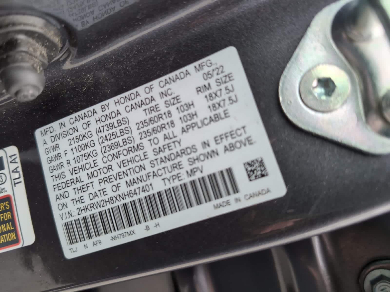 used 2022 Honda CR-V car, priced at $30,298