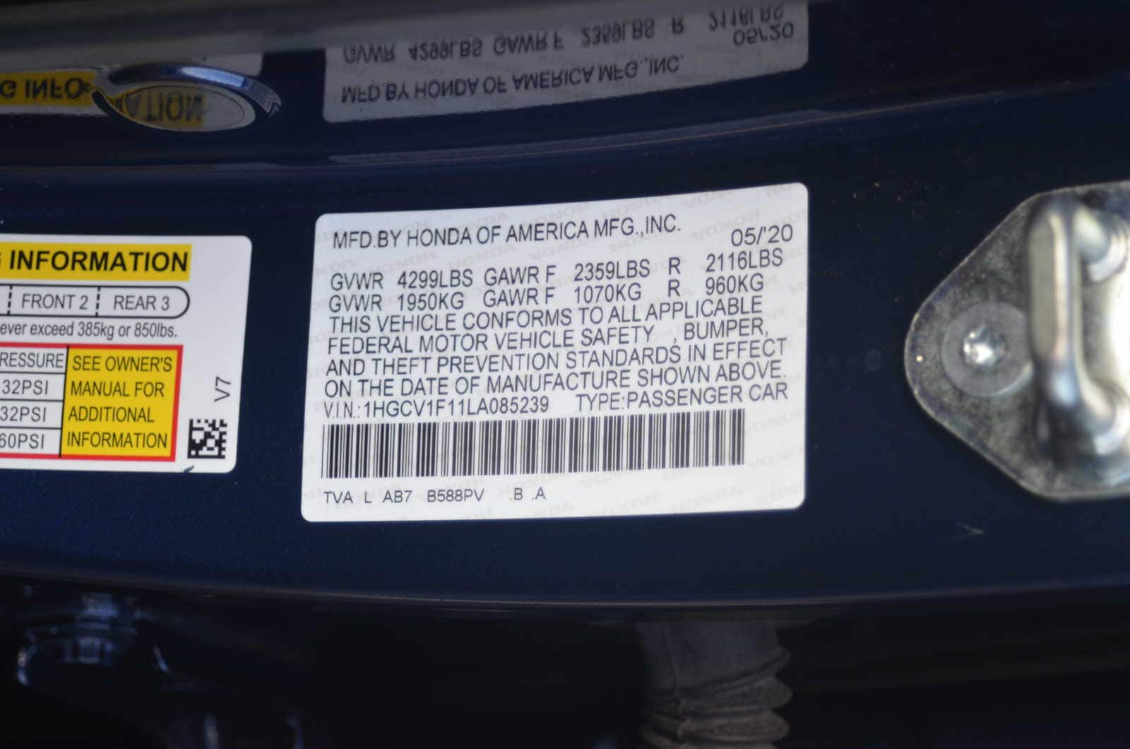 used 2020 Honda Accord car, priced at $22,898
