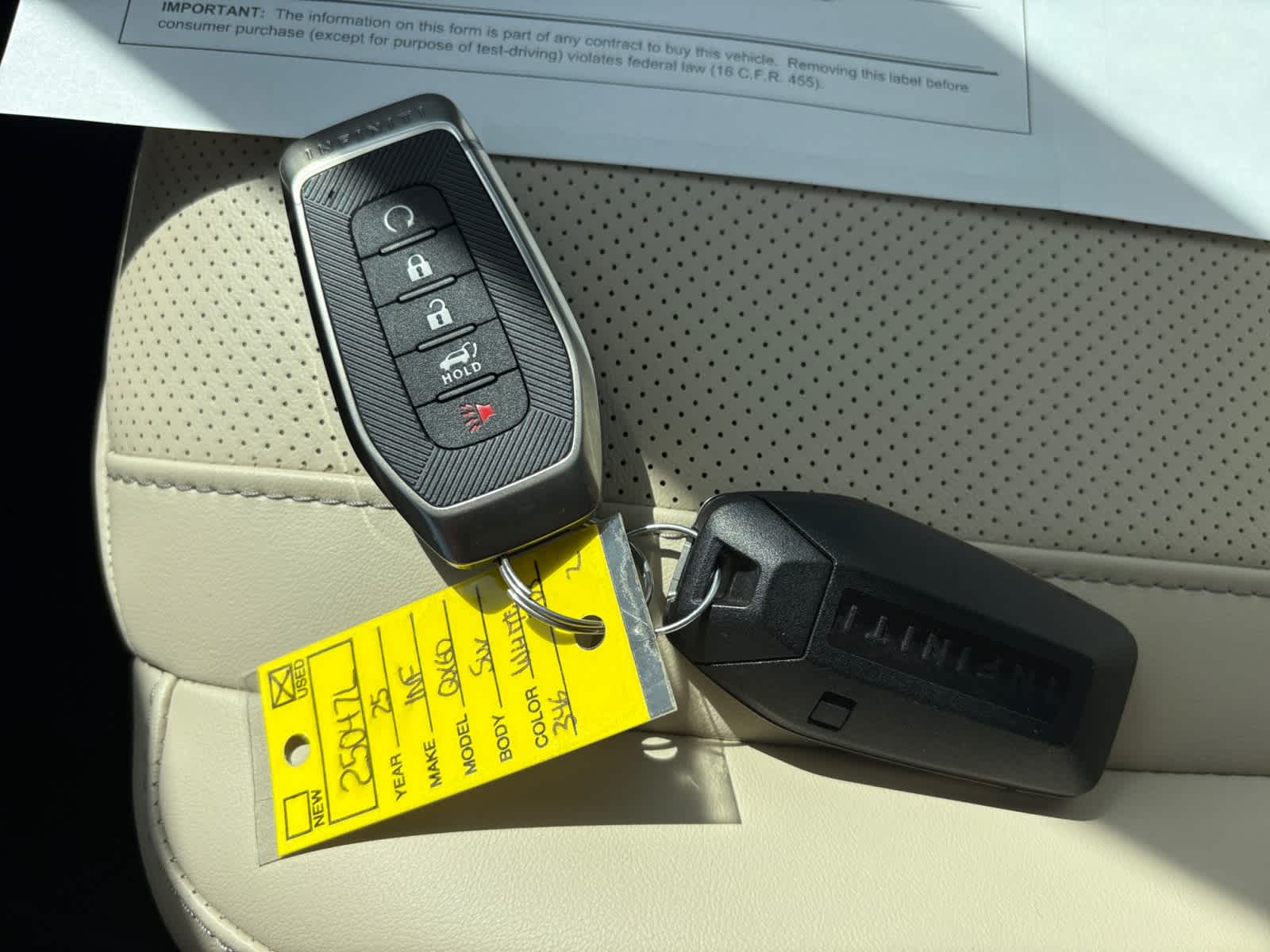 used 2025 INFINITI QX60 car, priced at $53,998