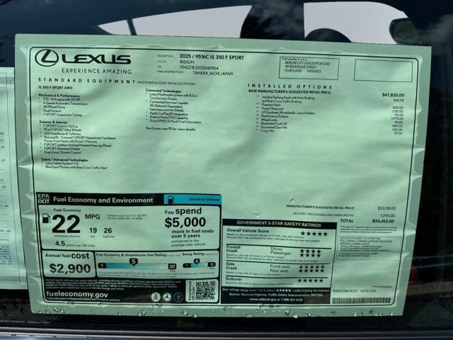 new 2025 Lexus IS 350 car