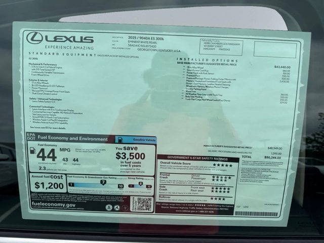new 2025 Lexus ES 300h car