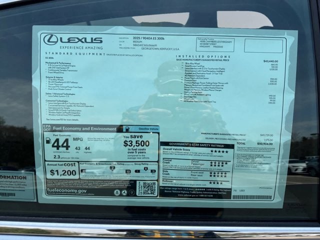new 2025 Lexus ES 300h car