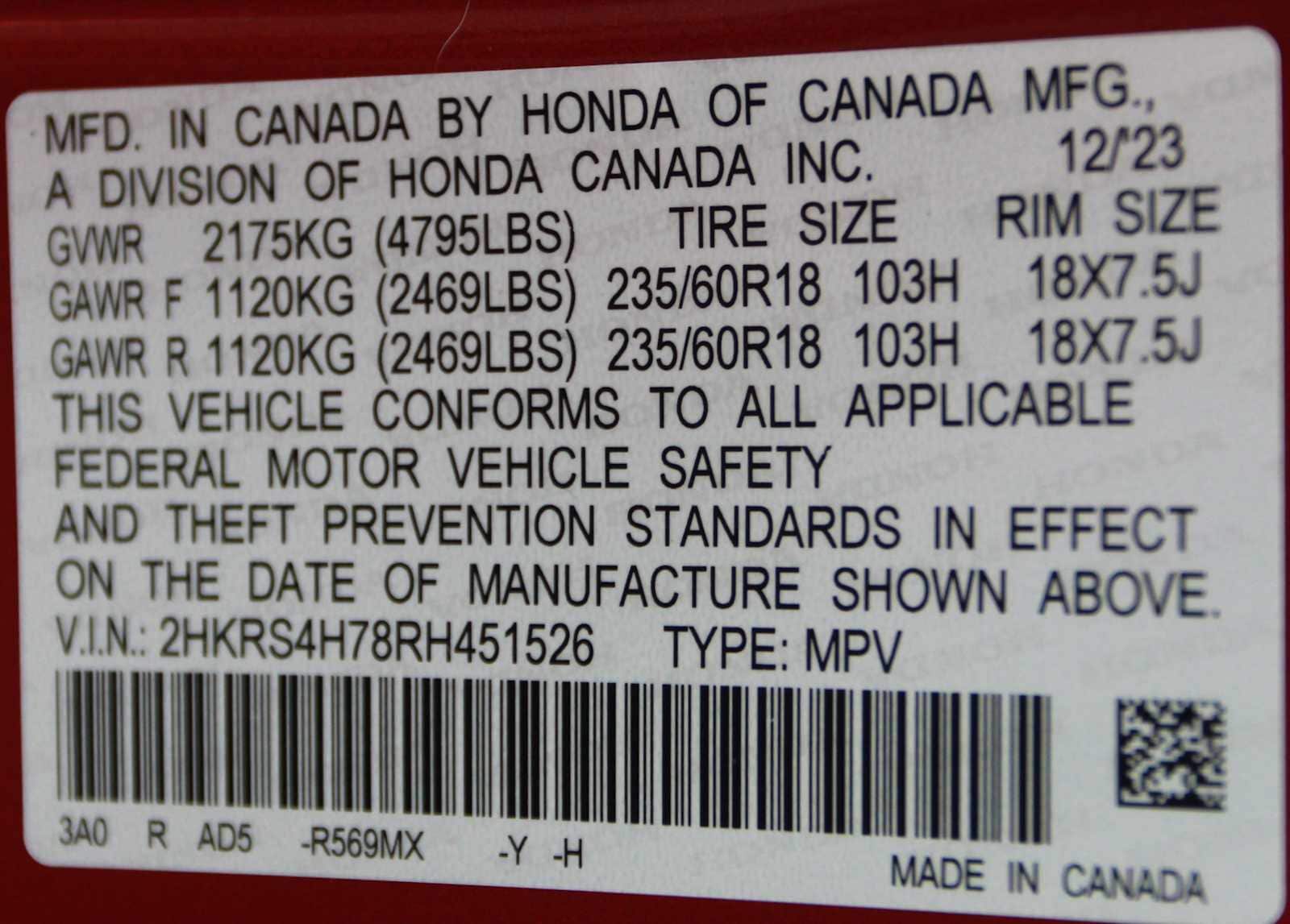 used 2024 Honda CR-V car, priced at $33,998