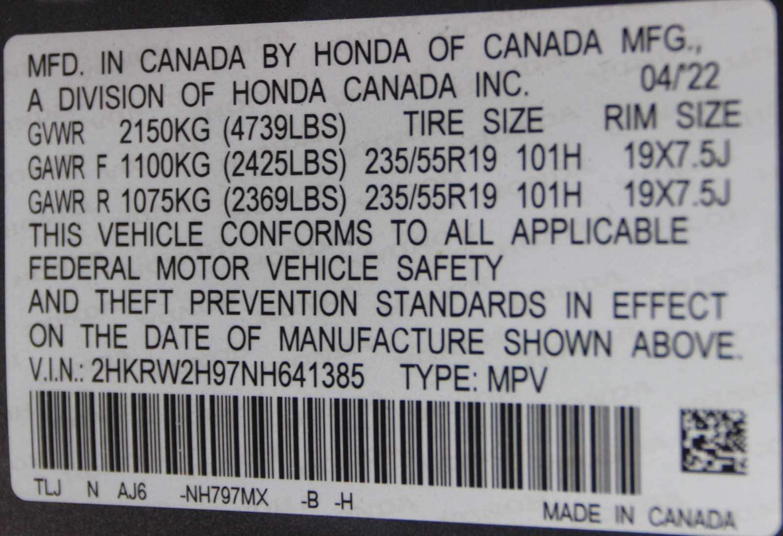 used 2022 Honda CR-V car, priced at $31,398
