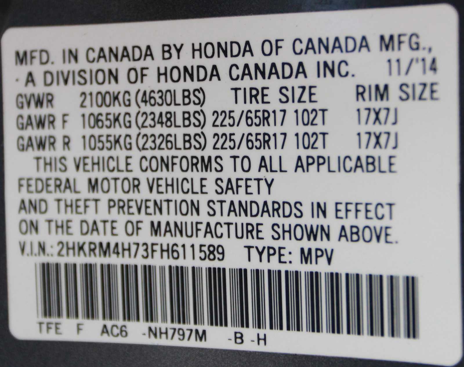 used 2015 Honda CR-V car, priced at $15,998