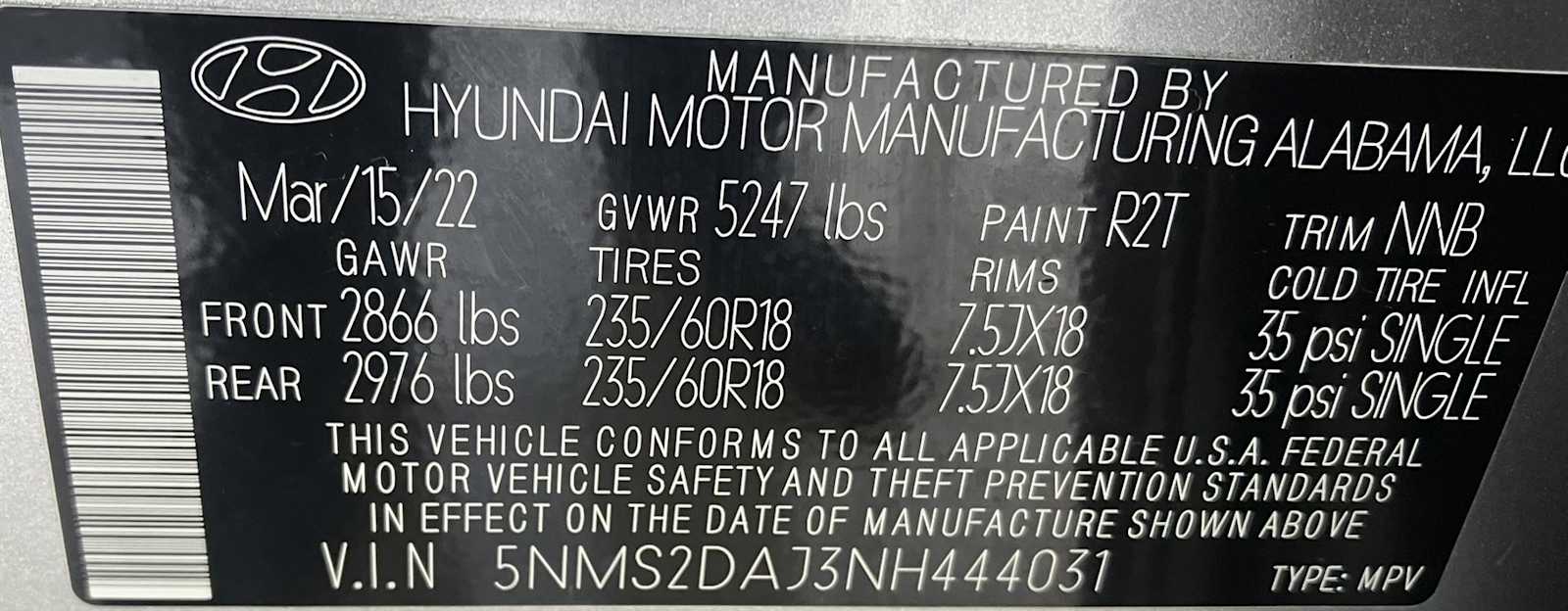 used 2022 Hyundai Santa Fe car, priced at $24,698
